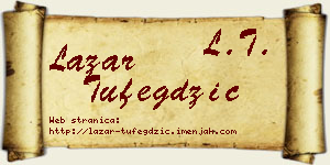 Lazar Tufegdžić vizit kartica